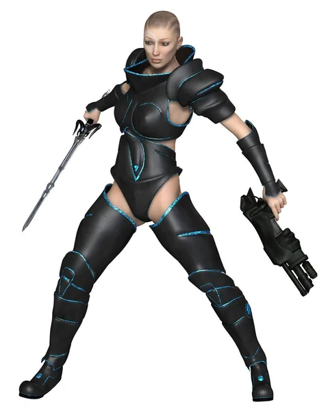 Science Fiction Warrior Priestess — Stock Photo, Image