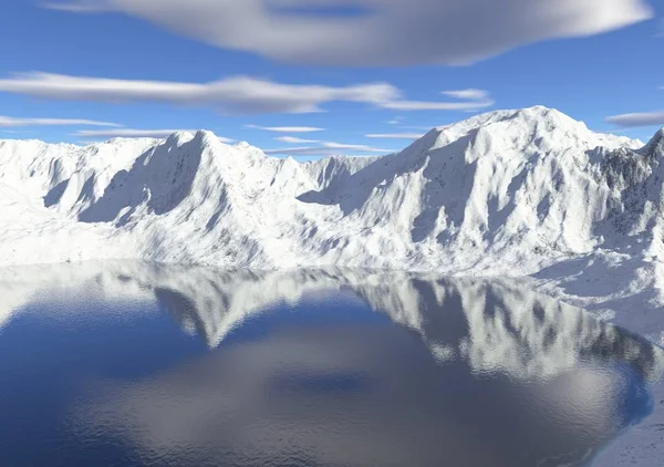 氷の山湖 — ストック写真
