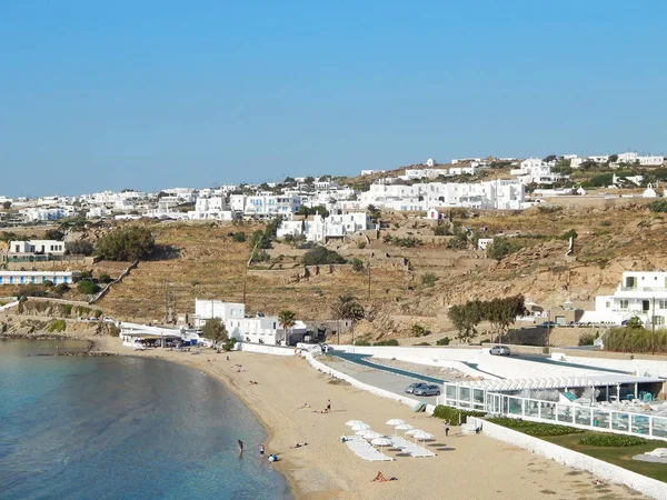 Ein Strand auf der griechischen Insel Mykonos — Stockfoto