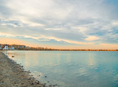 Saltworks of San Pedro in thr Mar Menor clipart