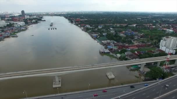 Vista aerea della città di Bangkok — Video Stock