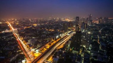 Bangkok şehir alacakaranlık zaman atlamalı