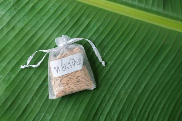 Bolsa de arroz con arroz — Foto de Stock