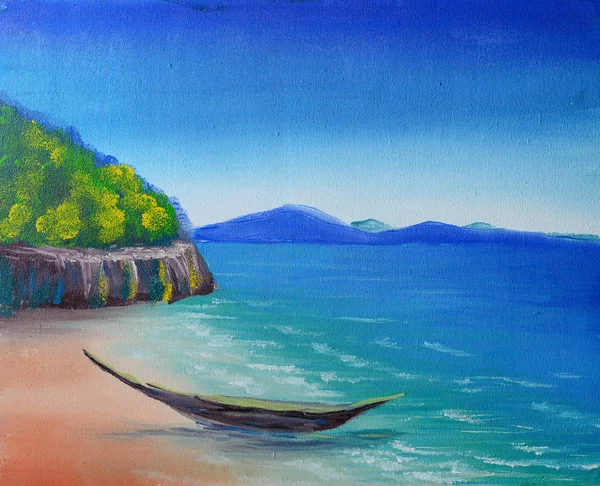 Tropical beach painting — Stock Photo, Image