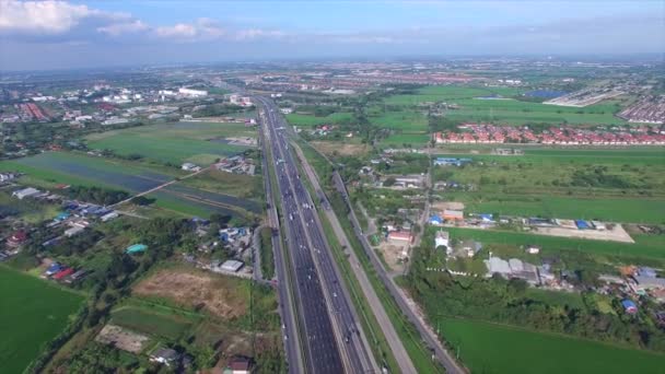 Vue aérienne de l'autoroute 