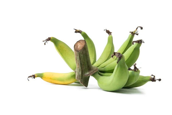 Plátanos verdes aislados sobre fondo blanco — Foto de Stock