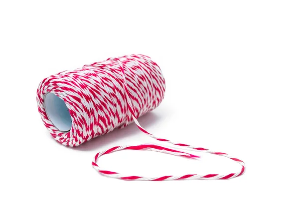 Red and white rope roll — Stock Photo, Image