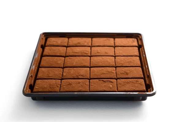 Chocolate macio isolado em branco — Fotografia de Stock
