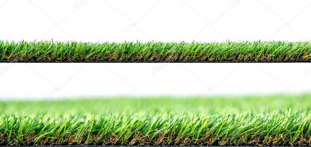 artificial grass isolated on white