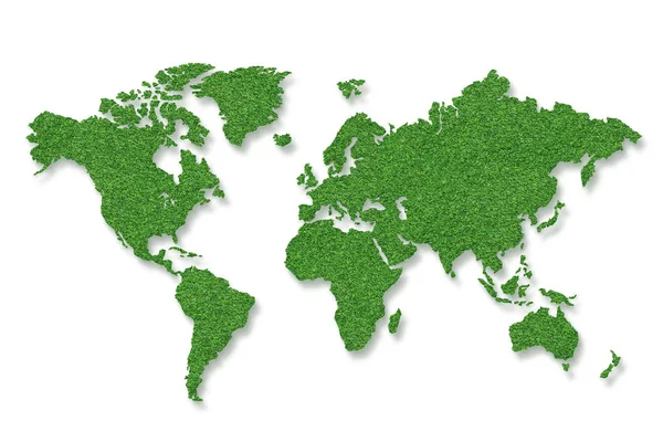 Green world map — Stock Photo, Image