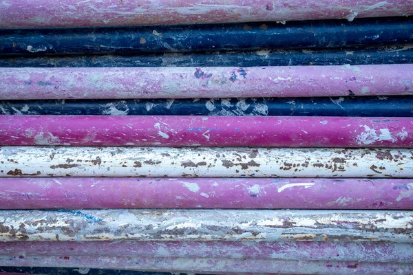 Purple steel pipes — Stock Photo, Image