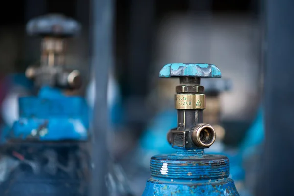 Nitrogen gas valve — Stock Photo, Image