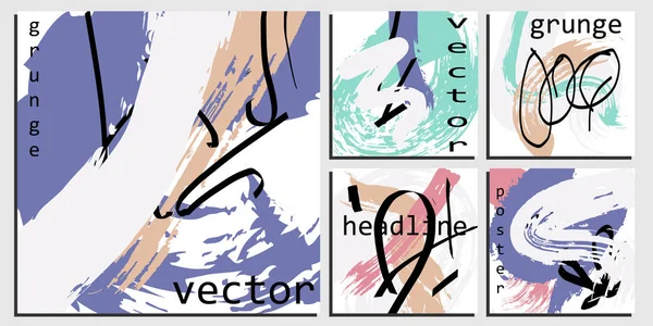 Conjunto Plantillas Banners Colores Simplemente Ilustración Vectorial — Vector de stock