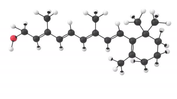 Animation Vitamin Molecule Alpha Layer — Stock Video