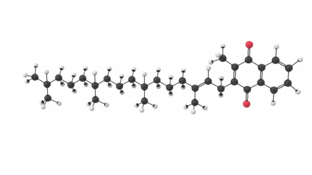 Animação Uma Molécula Vitamina Com Camada Alfa — Vídeo de Stock