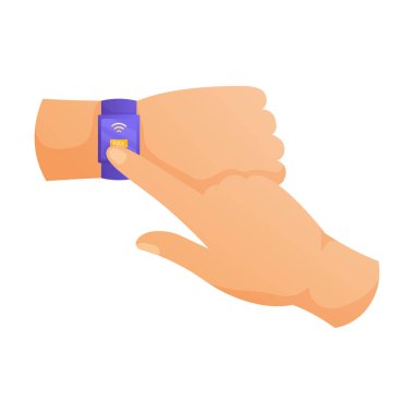 Kablosuz akıllı arama illüstrasyonuna bağlı olarak ödemeli elektronik ödeme