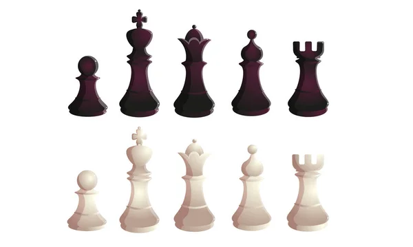 Figure scacchistiche in bianco e nero in righe illustrazione vettoriale — Vettoriale Stock