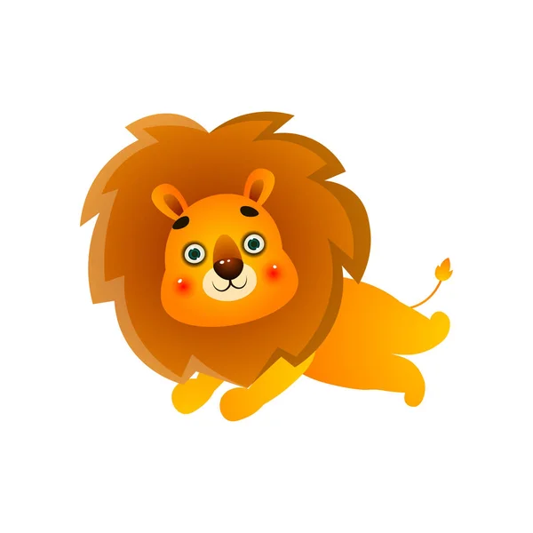 Köra guld söt lejon i vilda fält av safari — Stock vektor