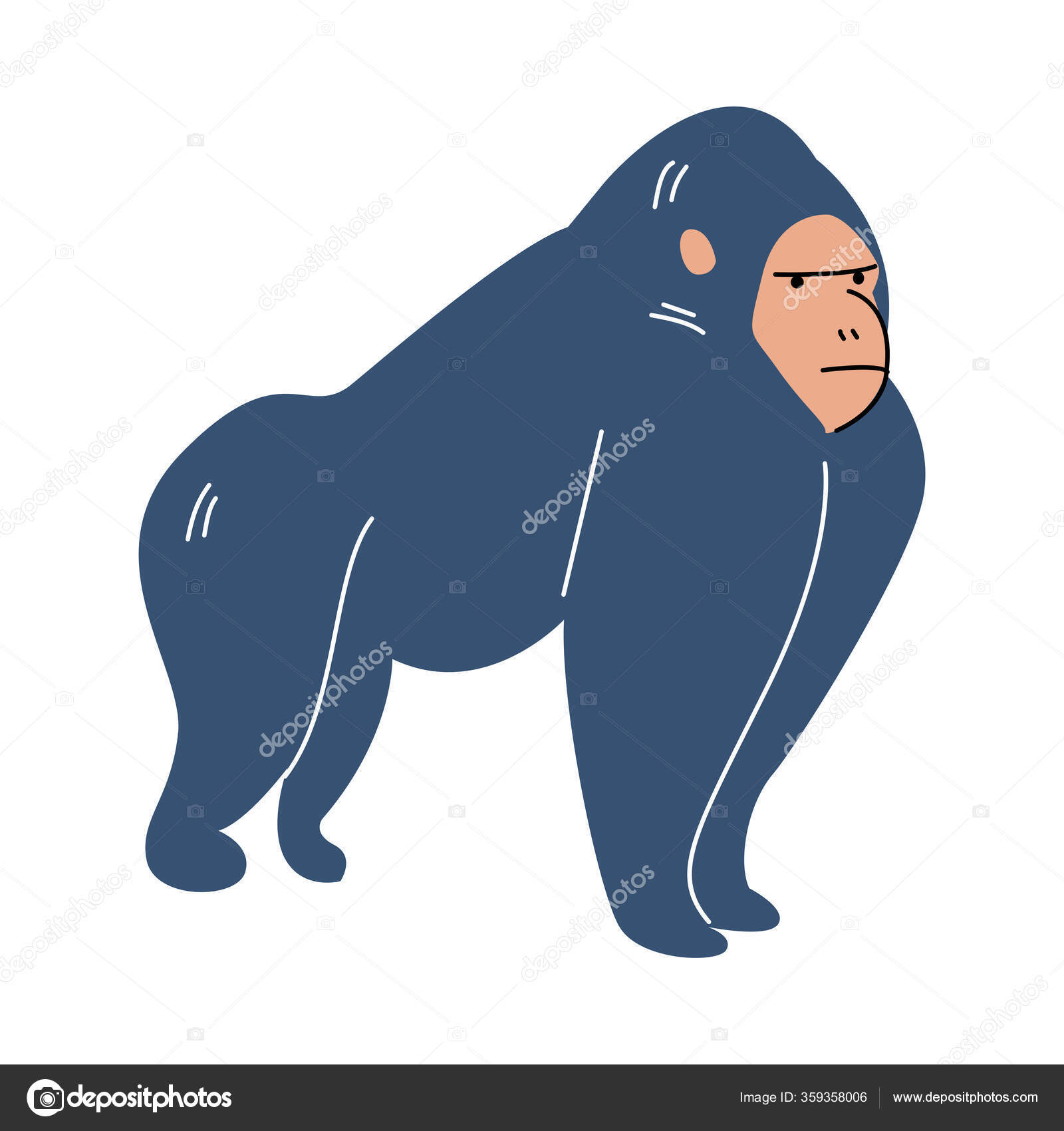 Vetores de Macaco Orangotango Gorila Babuíno Kong Gorila Zodíaco Desenho  Animado Fundo Ícone Macaco e mais imagens de Animal - iStock