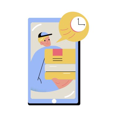 Kuryeyle akıllı telefondan hızlı taze pizza siparişi.