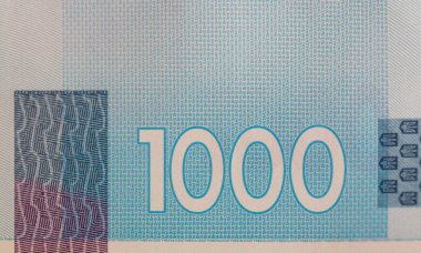 2019 'da yayınlanan 1000 Hryvnias banknotunun arka tarafı.. 