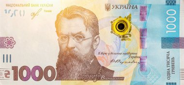 2019 'da yayınlanan 1000 Hryvnias banknotu