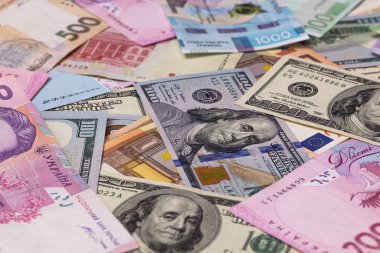 Dolar, Avro ve Hryvnia banknotları 