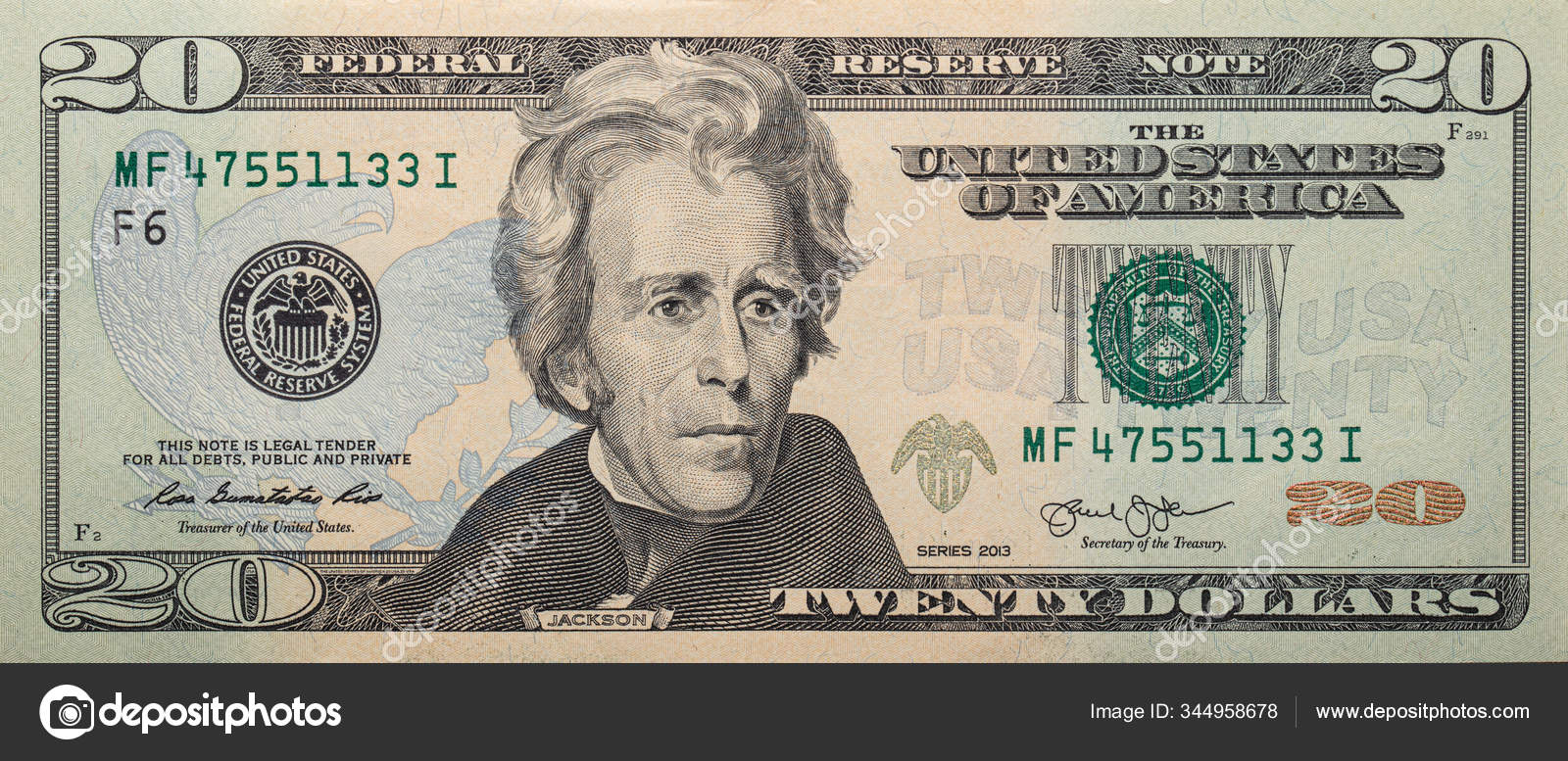 关闭20美元钞票的正面—— 库存社论照片© Ruslan-Lytvyn #344958678