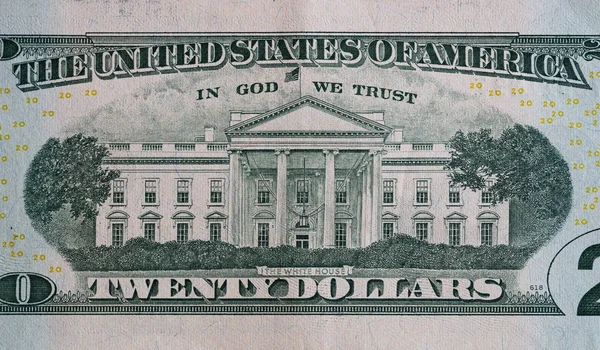 Closeup Back Side Dollar Banknote — Stock Photo, Image