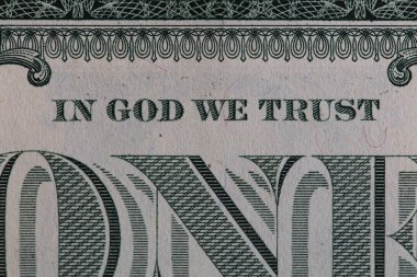 1 dolarlık banknotun arkası.