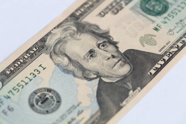 20 dolarlık banknotun ön tarafı.