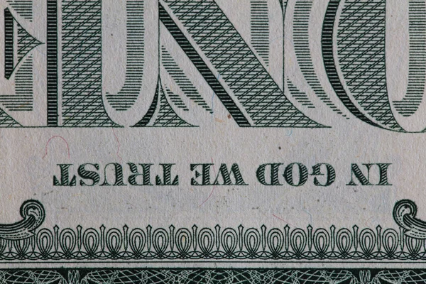 Detailní Záběr Zadní Strany Dolarové Bankovky — Stock fotografie