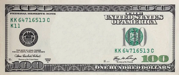 Amerikaanse Grens Van 100 Dollar Met Leeg Middengebied — Stockfoto