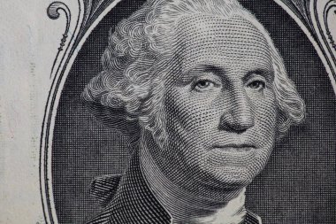 1 dolarlık banknotun ön tarafı kapanıyor.