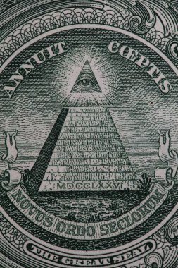 1 dolarlık banknotun arkası.