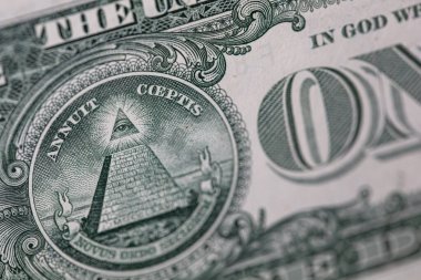 1 dolarlık banknotun arkası.