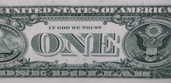 Closeup Back Side Dollar Bill — Stock Photo, Image
