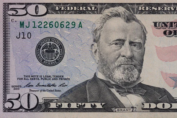 50ドル札の断片 — ストック写真