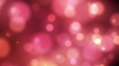 Siyah arkaplanda 4K bokeh cazibe tasarım stili. Döngülü animasyon görüntüleri. Ultra HD 3840x2160 soyut model ve kırmızı eğim bulanık. Sıvı içinde dönüyor