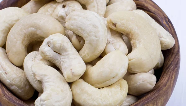 Läckra Färska Cashewnötter Närbild — Stockfoto