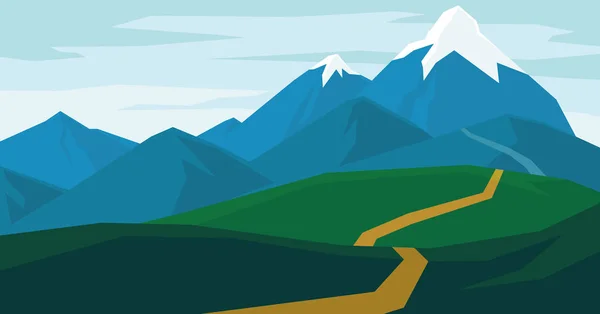 Vector paisaje de montaña — Vector de stock