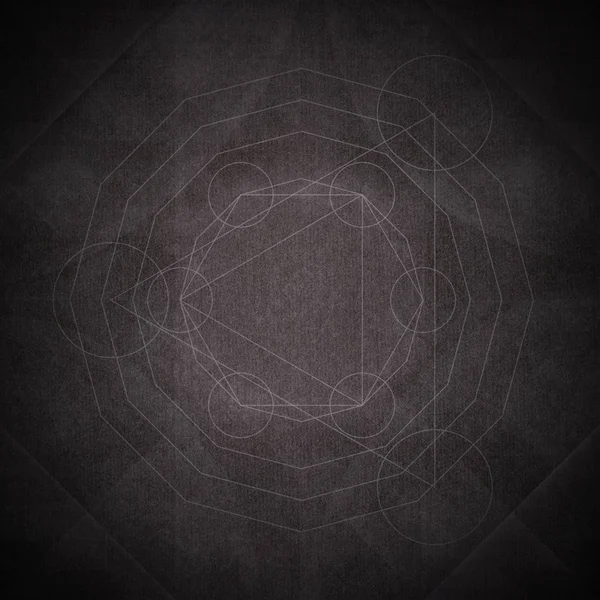 Αφηρημένο Σκοτεινό Φόντο Ιερή Γεωμετρία Ρετρό Σχεδιασμό Στοιχείο — Φωτογραφία Αρχείου
