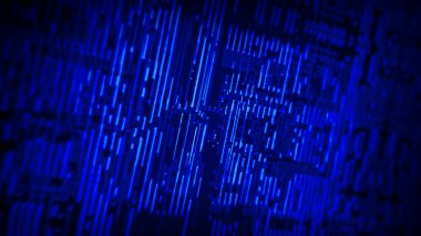 Soyut mavi bilgisayar ile ilgili arkaplan