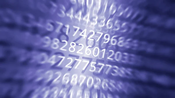 Abstract numbers on the blue background - big data concept.