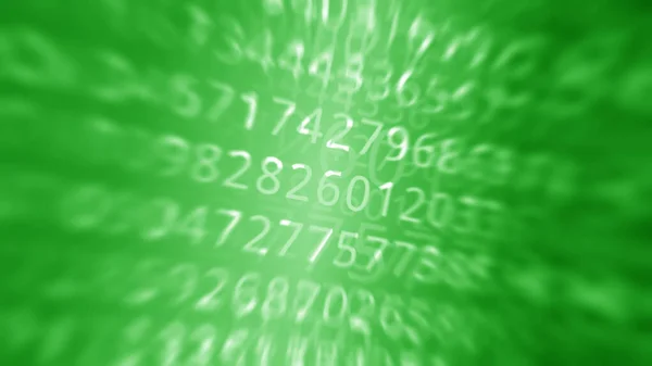 Números abstractos sobre el fondo verde - concepto de big data . — Foto de Stock