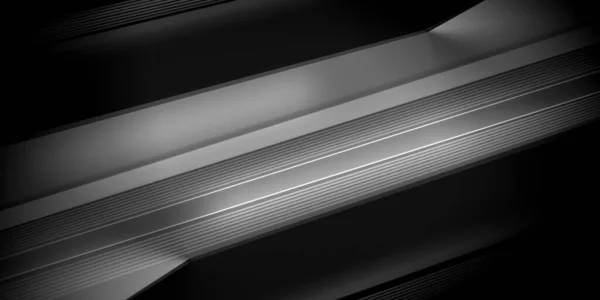 抽象暗い背景 幾何学的な黒と白のグラフィック要素と金属のテクスチャのイラスト — ストック写真