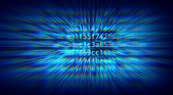 Абстрактный Цифровой Код Темно Синем Фоне Иллюстрация Компьютерам Информационным Технологиям — стоковое фото