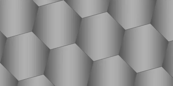 抽象六角形幾何学的背景 中性灰色のイラスト — ストック写真