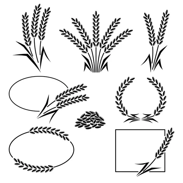 Set di icone di riso . — Vettoriale Stock