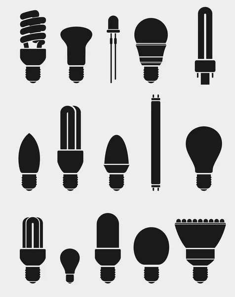 Lampen set. — Stockvector